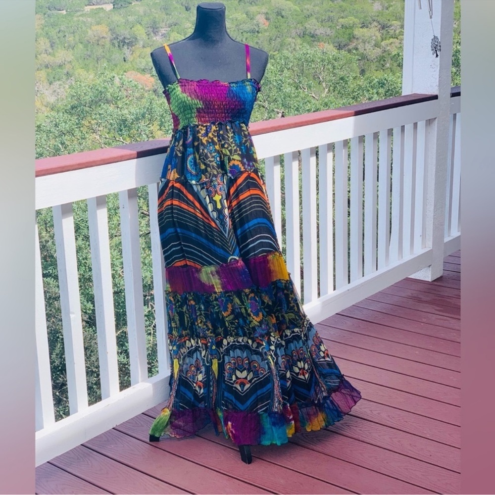 Chaudry KC Bohemian‎ Multicolor Maxi Dress